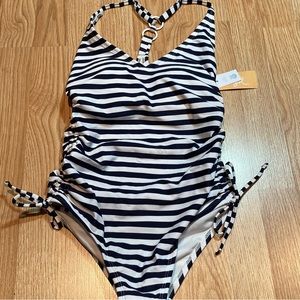 NWT Kona Sol striped one piece‎ swimsuit small
